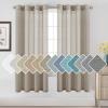 imageHVERSAILTEX White Sheer Linen Curtains for Living Room 84 inches Long Bedroom Curtains 2 Panel Sets Grommet Semi Sheer Elegant Soft Light Filter Window Treatments Curtain WhiteTaupe