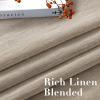 imageHVERSAILTEX White Sheer Linen Curtains for Living Room 84 inches Long Bedroom Curtains 2 Panel Sets Grommet Semi Sheer Elegant Soft Light Filter Window Treatments Curtain WhiteTaupe