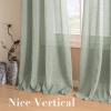 imageHVERSAILTEX White Sheer Linen Curtains for Living Room 84 inches Long Bedroom Curtains 2 Panel Sets Grommet Semi Sheer Elegant Soft Light Filter Window Treatments Curtain WhiteSage