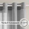 imageHVERSAILTEX White Sheer Linen Curtains for Living Room 84 inches Long Bedroom Curtains 2 Panel Sets Grommet Semi Sheer Elegant Soft Light Filter Window Treatments Curtain WhiteDove
