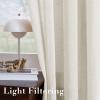 imageHVERSAILTEX White Sheer Linen Curtains for Living Room 84 inches Long Bedroom Curtains 2 Panel Sets Grommet Semi Sheer Elegant Soft Light Filter Window Treatments Curtain WhiteIvory