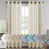 imageHVERSAILTEX White Sheer Linen Curtains for Living Room 84 inches Long Bedroom Curtains 2 Panel Sets Grommet Semi Sheer Elegant Soft Light Filter Window Treatments Curtain WhiteButter