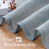 imageHVERSAILTEX White Sheer Linen Curtains for Living Room 84 inches Long Bedroom Curtains 2 Panel Sets Grommet Semi Sheer Elegant Soft Light Filter Window Treatments Curtain WhiteTeal