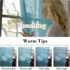 imageHVERSAILTEX White Sheer Linen Curtains for Living Room 84 inches Long Bedroom Curtains 2 Panel Sets Grommet Semi Sheer Elegant Soft Light Filter Window Treatments Curtain WhiteTurquoise