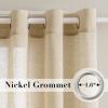 imageHVERSAILTEX White Sheer Linen Curtains for Living Room 84 inches Long Bedroom Curtains 2 Panel Sets Grommet Semi Sheer Elegant Soft Light Filter Window Treatments Curtain WhiteButter