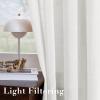 imageHVERSAILTEX White Sheer Linen Curtains for Living Room 84 inches Long Bedroom Curtains 2 Panel Sets Grommet Semi Sheer Elegant Soft Light Filter Window Treatments Curtain WhiteWhite