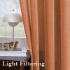 imageHVERSAILTEX White Sheer Linen Curtains for Living Room 84 inches Long Bedroom Curtains 2 Panel Sets Grommet Semi Sheer Elegant Soft Light Filter Window Treatments Curtain WhiteOrange