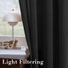 imageHVERSAILTEX White Sheer Linen Curtains for Living Room 84 inches Long Bedroom Curtains 2 Panel Sets Grommet Semi Sheer Elegant Soft Light Filter Window Treatments Curtain WhiteBlack