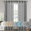 imageHVERSAILTEX White Sheer Linen Curtains for Living Room 84 inches Long Bedroom Curtains 2 Panel Sets Grommet Semi Sheer Elegant Soft Light Filter Window Treatments Curtain WhiteCharcoal Grey
