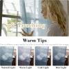 imageHVERSAILTEX White Sheer Linen Curtains for Living Room 84 inches Long Bedroom Curtains 2 Panel Sets Grommet Semi Sheer Elegant Soft Light Filter Window Treatments Curtain WhiteTeal