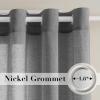 imageHVERSAILTEX White Sheer Linen Curtains for Living Room 84 inches Long Bedroom Curtains 2 Panel Sets Grommet Semi Sheer Elegant Soft Light Filter Window Treatments Curtain WhiteCharcoal Grey