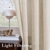 imageHVERSAILTEX White Sheer Linen Curtains for Living Room 84 inches Long Bedroom Curtains 2 Panel Sets Grommet Semi Sheer Elegant Soft Light Filter Window Treatments Curtain WhiteLinen