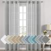 imageHVERSAILTEX White Sheer Linen Curtains for Living Room 84 inches Long Bedroom Curtains 2 Panel Sets Grommet Semi Sheer Elegant Soft Light Filter Window Treatments Curtain WhiteGrey