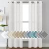 imageHVERSAILTEX White Sheer Linen Curtains for Living Room 84 inches Long Bedroom Curtains 2 Panel Sets Grommet Semi Sheer Elegant Soft Light Filter Window Treatments Curtain WhiteWhite