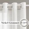imageHVERSAILTEX White Sheer Linen Curtains for Living Room 84 inches Long Bedroom Curtains 2 Panel Sets Grommet Semi Sheer Elegant Soft Light Filter Window Treatments Curtain WhiteWhite