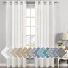 imageHVERSAILTEX White Sheer Linen Curtains for Living Room 84 inches Long Bedroom Curtains 2 Panel Sets Grommet Semi Sheer Elegant Soft Light Filter Window Treatments Curtain WhiteWhite
