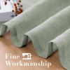 imageHVERSAILTEX White Sheer Linen Curtains for Living Room 84 inches Long Bedroom Curtains 2 Panel Sets Grommet Semi Sheer Elegant Soft Light Filter Window Treatments Curtain WhiteSage