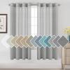 imageHVERSAILTEX White Sheer Linen Curtains for Living Room 84 inches Long Bedroom Curtains 2 Panel Sets Grommet Semi Sheer Elegant Soft Light Filter Window Treatments Curtain WhiteGrey