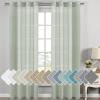imageHVERSAILTEX White Sheer Linen Curtains for Living Room 84 inches Long Bedroom Curtains 2 Panel Sets Grommet Semi Sheer Elegant Soft Light Filter Window Treatments Curtain WhiteSage