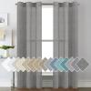 imageHVERSAILTEX White Sheer Linen Curtains for Living Room 84 inches Long Bedroom Curtains 2 Panel Sets Grommet Semi Sheer Elegant Soft Light Filter Window Treatments Curtain WhiteCharcoal Grey