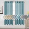 imageHVERSAILTEX White Sheer Linen Curtains for Living Room 84 inches Long Bedroom Curtains 2 Panel Sets Grommet Semi Sheer Elegant Soft Light Filter Window Treatments Curtain WhiteTurquoise