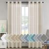 imageHVERSAILTEX White Sheer Linen Curtains for Living Room 84 inches Long Bedroom Curtains 2 Panel Sets Grommet Semi Sheer Elegant Soft Light Filter Window Treatments Curtain WhiteLinen