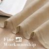 imageHVERSAILTEX White Sheer Linen Curtains for Living Room 84 inches Long Bedroom Curtains 2 Panel Sets Grommet Semi Sheer Elegant Soft Light Filter Window Treatments Curtain WhiteTaffy