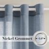 imageHVERSAILTEX White Sheer Linen Curtains for Living Room 84 inches Long Bedroom Curtains 2 Panel Sets Grommet Semi Sheer Elegant Soft Light Filter Window Treatments Curtain WhiteDenim