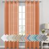 imageHVERSAILTEX White Sheer Linen Curtains for Living Room 84 inches Long Bedroom Curtains 2 Panel Sets Grommet Semi Sheer Elegant Soft Light Filter Window Treatments Curtain WhiteOrange