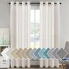 imageHVERSAILTEX White Sheer Linen Curtains for Living Room 84 inches Long Bedroom Curtains 2 Panel Sets Grommet Semi Sheer Elegant Soft Light Filter Window Treatments Curtain WhiteNatural