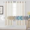 imageHVERSAILTEX White Sheer Linen Curtains for Living Room 84 inches Long Bedroom Curtains 2 Panel Sets Grommet Semi Sheer Elegant Soft Light Filter Window Treatments Curtain WhiteIvory