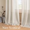 imageHVERSAILTEX White Sheer Linen Curtains for Living Room 84 inches Long Bedroom Curtains 2 Panel Sets Grommet Semi Sheer Elegant Soft Light Filter Window Treatments Curtain WhiteNatural