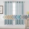 imageHVERSAILTEX White Sheer Linen Curtains for Living Room 84 inches Long Bedroom Curtains 2 Panel Sets Grommet Semi Sheer Elegant Soft Light Filter Window Treatments Curtain WhiteTeal