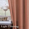 imageHVERSAILTEX White Sheer Linen Curtains for Living Room 84 inches Long Bedroom Curtains 2 Panel Sets Grommet Semi Sheer Elegant Soft Light Filter Window Treatments Curtain WhiteTerracotta