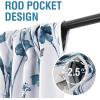 imageHVersailtex Reversible Tie Up Curtains Cattleya Floral Printed Rod Pocket Panel for Small Window  Reversible in BlueYellow  42quot Wide by 45quot LongReversible in BlueYellow