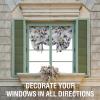 imageHVersailtex Reversible Tie Up Curtains Cattleya Floral Printed Rod Pocket Panel for Small Window  Reversible in BlueYellow  42quot Wide by 45quot LongReversible in BlueOlive