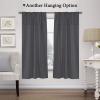 imageHVersailtex Thermal Insulated Blackout Tie Up Curtains Adjustable Window Shades for Living Room Rod Pocket 2Pack 42 x 63 Inch Long  Solid in Dove GrayCharcoal Gray