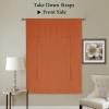 imageHVersailtex Thermal Insulated Blackout Tie Up Curtains Adjustable Window Shades for Living Room Rod Pocket 2Pack 42 x 63 Inch Long  Solid in Dove GrayOrange