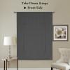 imageHVersailtex Thermal Insulated Blackout Tie Up Curtains Adjustable Window Shades for Living Room Rod Pocket 2Pack 42 x 63 Inch Long  Solid in Dove GrayCharcoal Gray