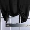 imageHVersailtex Thermal Insulated Blackout Tie Up Curtains Adjustable Window Shades for Living Room Rod Pocket 2Pack 42 x 63 Inch Long  Solid in Dove GrayJet Black