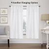 imageHVersailtex Thermal Insulated Blackout Tie Up Curtains Adjustable Window Shades for Living Room Rod Pocket 2Pack 42 x 63 Inch Long  Solid in Dove GrayPure White
