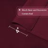 imageHVersailtex Thermal Insulated Blackout Tie Up Curtains Adjustable Window Shades for Living Room Rod Pocket 2Pack 42 x 63 Inch Long  Solid in Dove GrayBurgundy