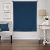 imageHVersailtex Thermal Insulated Blackout Tie Up Curtains Adjustable Window Shades for Living Room Rod Pocket 2Pack 42 x 63 Inch Long  Solid in Dove GrayNavy
