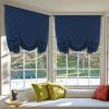 imageHVersailtex Thermal Insulated Blackout Tie Up Curtains Adjustable Window Shades for Living Room Rod Pocket 2Pack 42 x 63 Inch Long  Solid in Dove GrayNavy