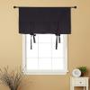 imageHVersailtex Thermal Insulated Blackout Tie Up Curtains Adjustable Window Shades for Living Room Rod Pocket 2Pack 42 x 63 Inch Long  Solid in Dove GrayJet Black
