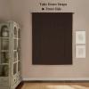 imageHVersailtex Thermal Insulated Blackout Tie Up Curtains Adjustable Window Shades for Living Room Rod Pocket 2Pack 42 x 63 Inch Long  Solid in Dove GrayChocolate Brown