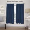 imageHVersailtex Thermal Insulated Blackout Tie Up Curtains Adjustable Window Shades for Living Room Rod Pocket 2Pack 42 x 63 Inch Long  Solid in Dove GrayNavy
