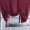 imageHVersailtex Thermal Insulated Blackout Tie Up Curtains Adjustable Window Shades for Living Room Rod Pocket 2Pack 42 x 63 Inch Long  Solid in Dove GrayBurgundy