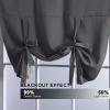 imageHVersailtex Thermal Insulated Blackout Tie Up Curtains Adjustable Window Shades for Living Room Rod Pocket 2Pack 42 x 63 Inch Long  Solid in Dove GrayCharcoal Gray