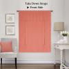 imageHVersailtex Thermal Insulated Blackout Tie Up Curtains Adjustable Window Shades for Living Room Rod Pocket 2Pack 42 x 63 Inch Long  Solid in Dove GrayCoral